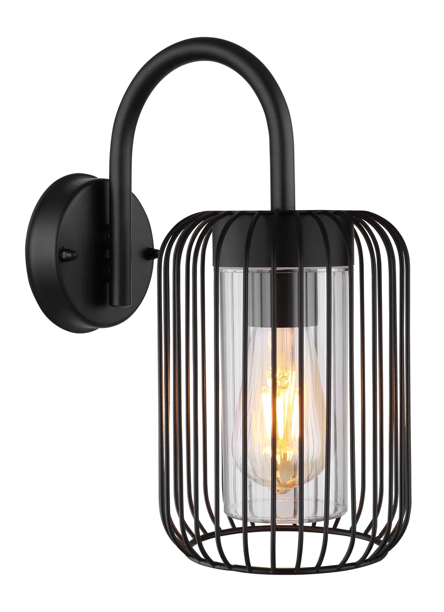 Globo NINA Outdoor Light - stainless steel black matt - plastic clear