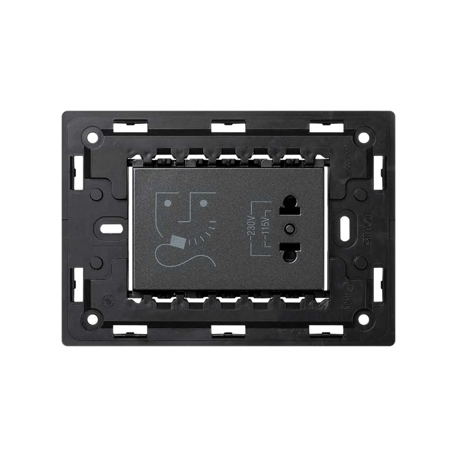 Simon Shaver socket outlet 3 modules graphite Simon 82