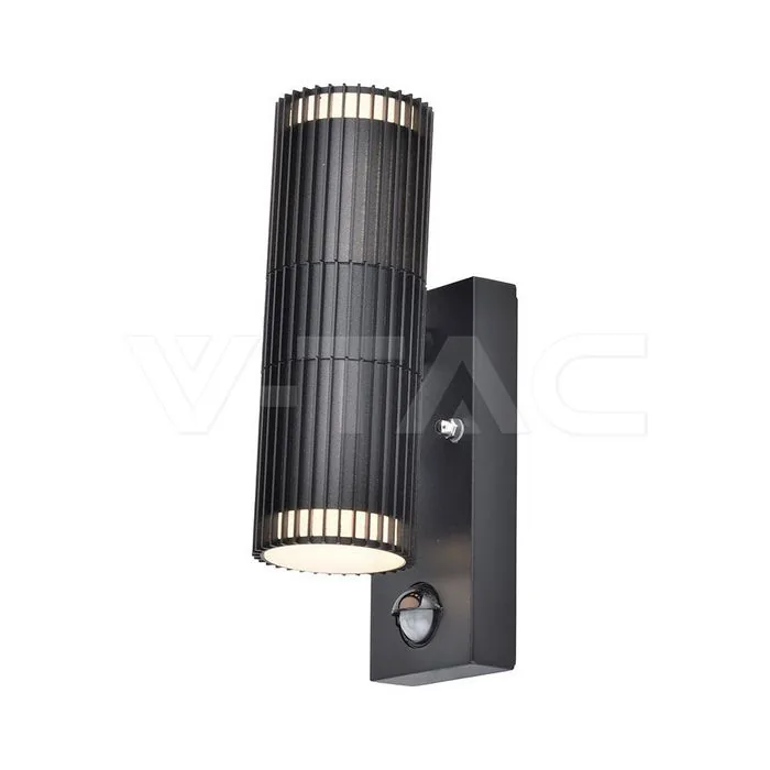 V-Tac GU10 Wall Light Holder Double Head IP44 PIR Sensor