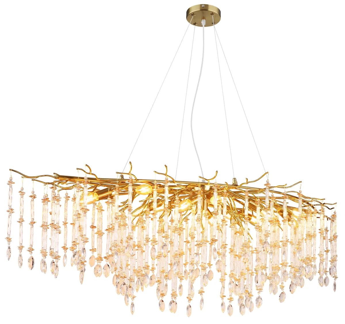 Globo GLORIA — metal/crystal gold