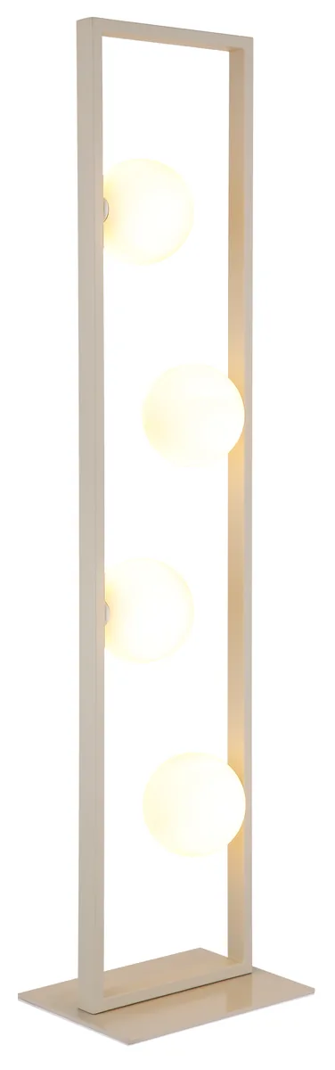 Globo NANDA Floor lamp - metal sand colored matt - glass balls opal