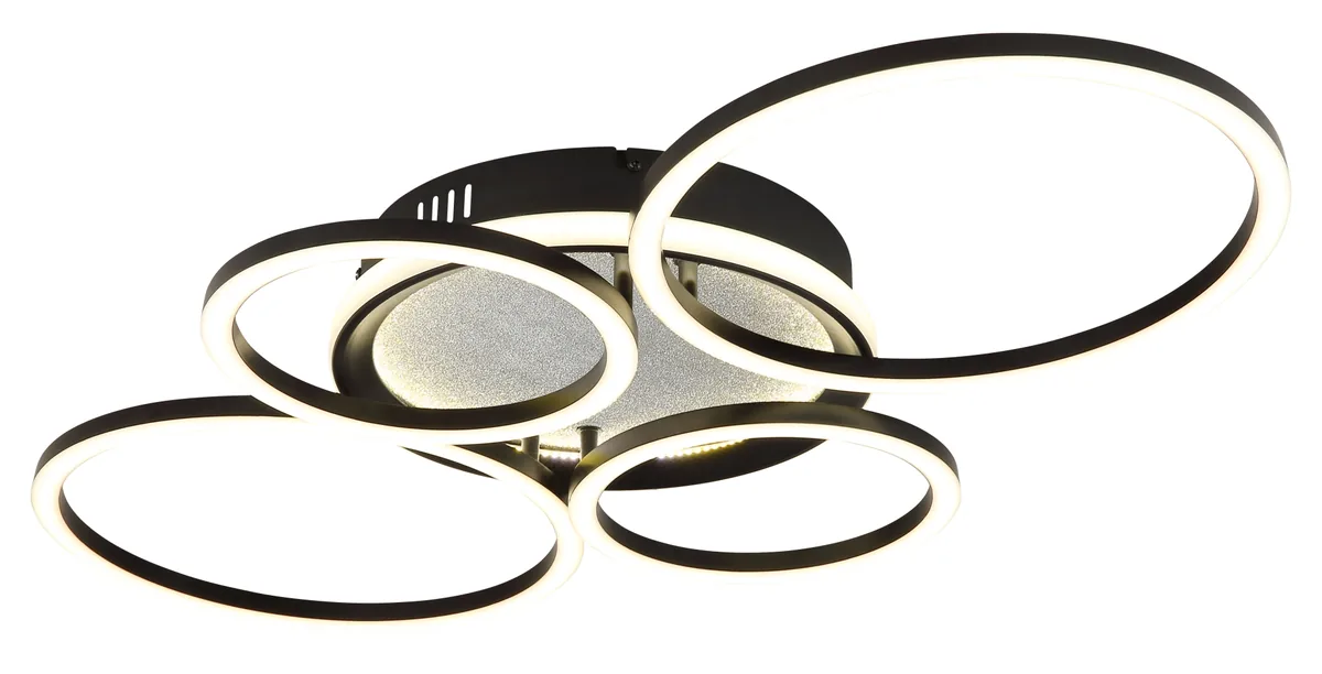 Globo ALVIS ceiling light - metal black matt - plastic black matt