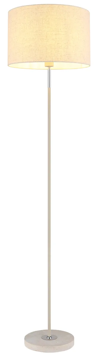 Globo DELEON Floor lamp - metal sand colored matt - textile creme coloured