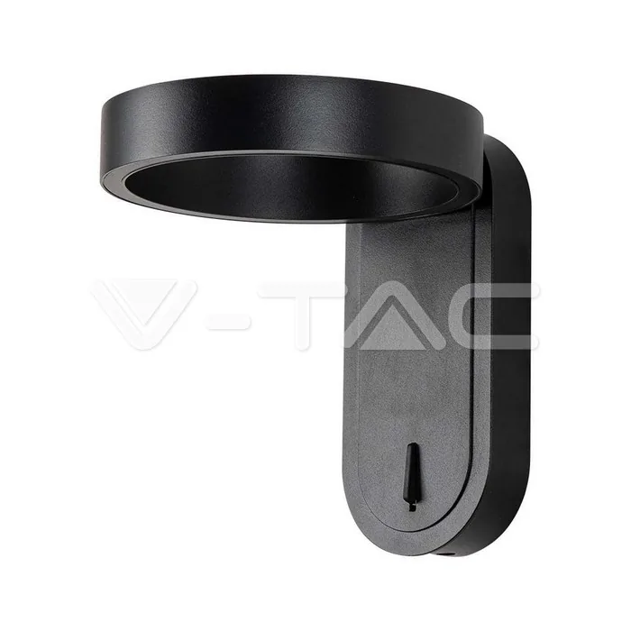 V-Tac 5W LED Wall Light 3000K+4000K Black Body IP65