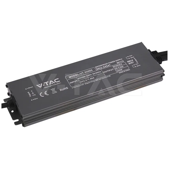 V-Tac Power Supply 200W 24V 8.25A IP67