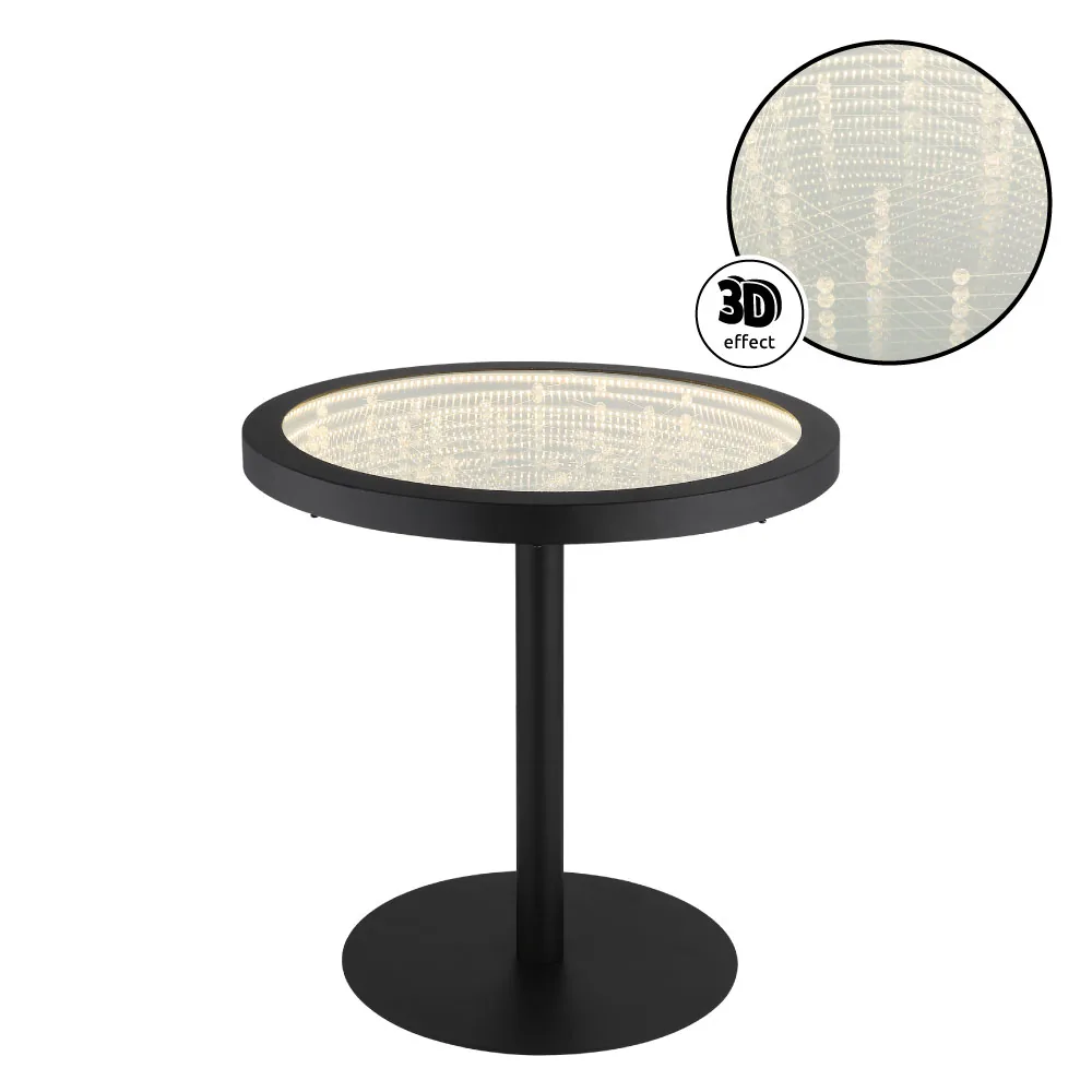 Globo BRYON Floor lamp - metal black matt - glass mirrored 3D effect