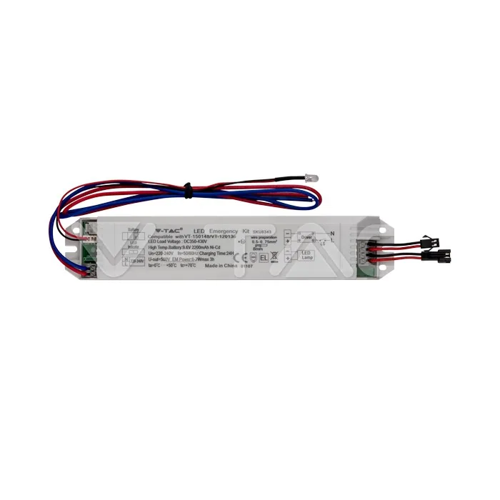 V-Tac 54W LED Emergency Battery Kit for Waterproof M-Series SS Clip