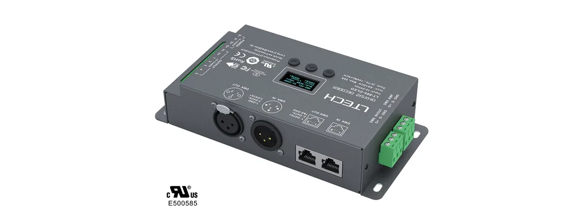 LTECH 5CH CV DMX Decoder LT-995-OLED