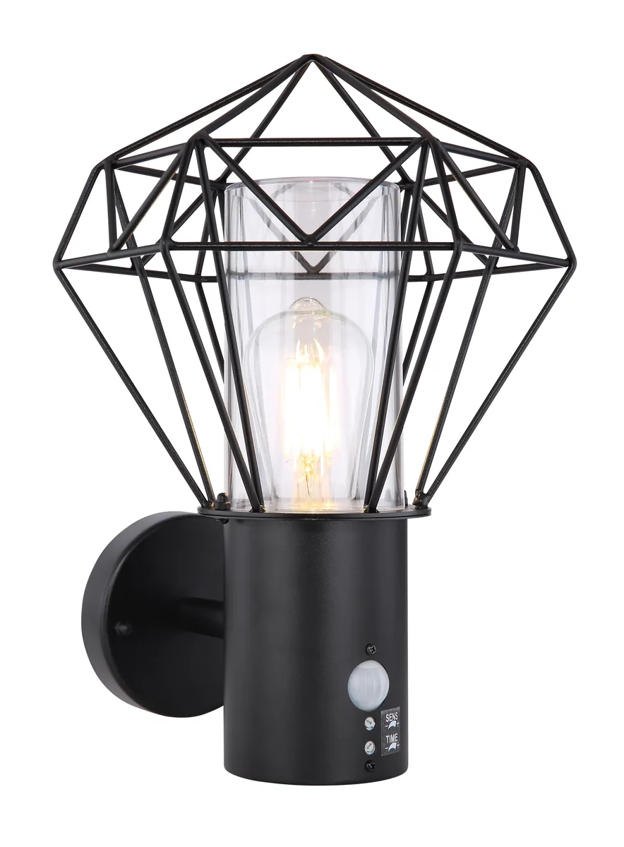 Globo HORACE Outdoor Light - stainless steel black - metal mesh black
