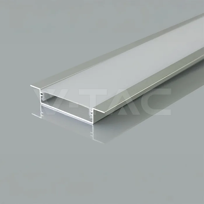 V-Tac LED Strip Mounting Kit With Diffuser Recessed 2000*40*10mm