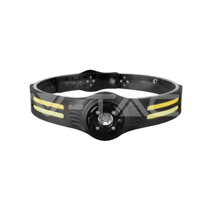 V-Tac 3W SMD + 5W COB Silicon Head Light Rechargeable IP44