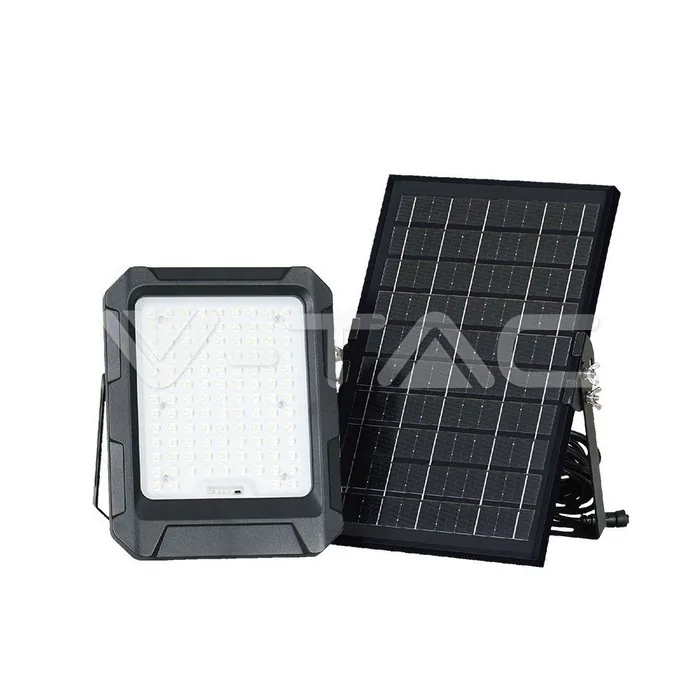 V-Tac 10W LED Solar Floodlight With 3.7V 8Ah Battery