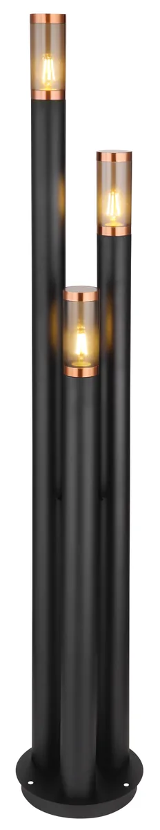Globo BOSTON Outdoor Light - stainless steel black - plastic smoke colored