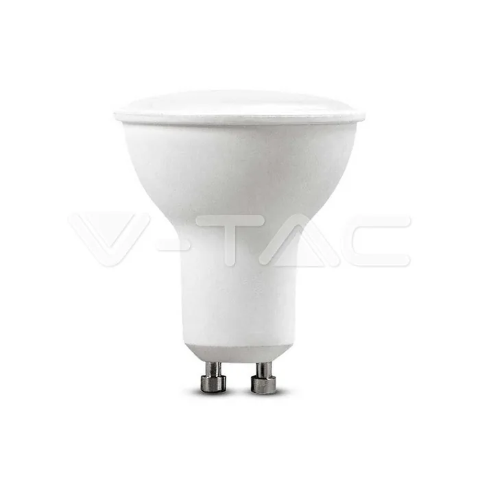 V-Tac LED Spotlight 4.5W GU10 SMD White Plastic Milky Cover 6500K 6pcs/pack