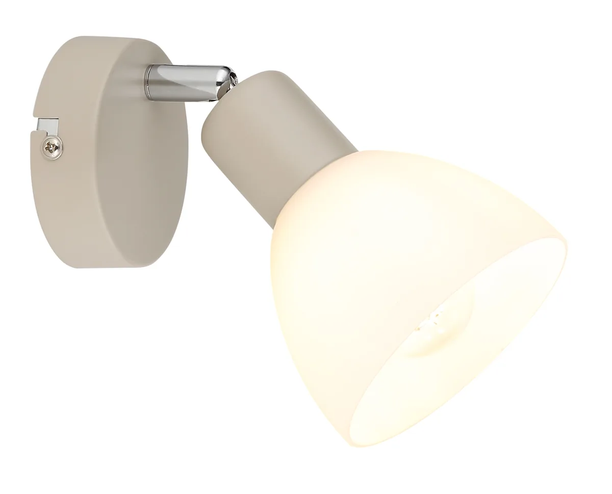 Globo DAYTONA spotlights - metal sand colored matt - glass opal