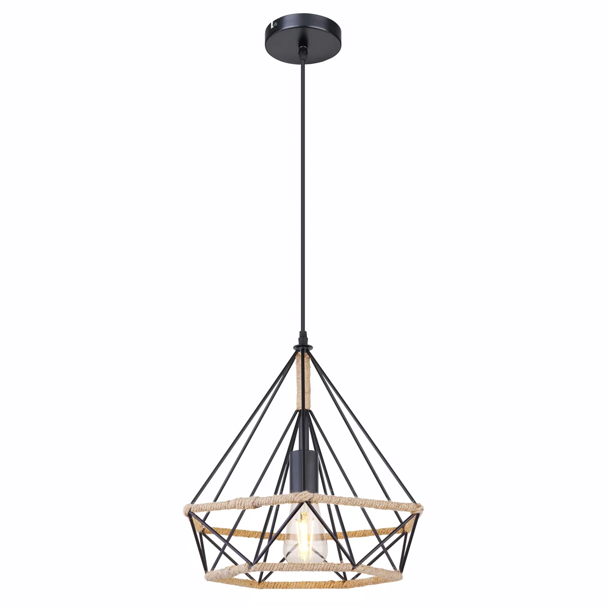 Lumiluce Ulleu 69029 6 Suspension Lamp Metal Black Decorative Pendant Max 60W