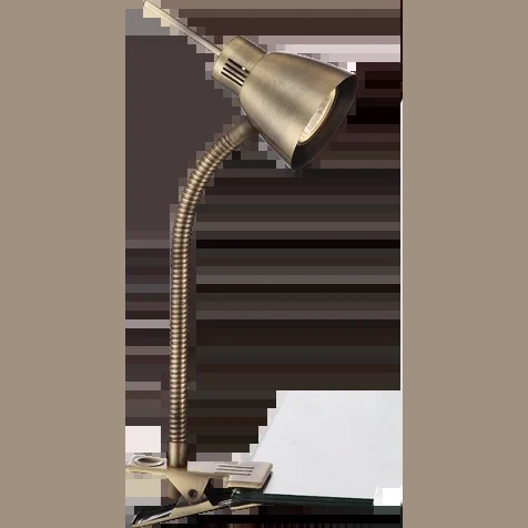 Lumideco Nuova 2477l Clamp Radiator Metal Antique Brass Table Lamp Max 60W