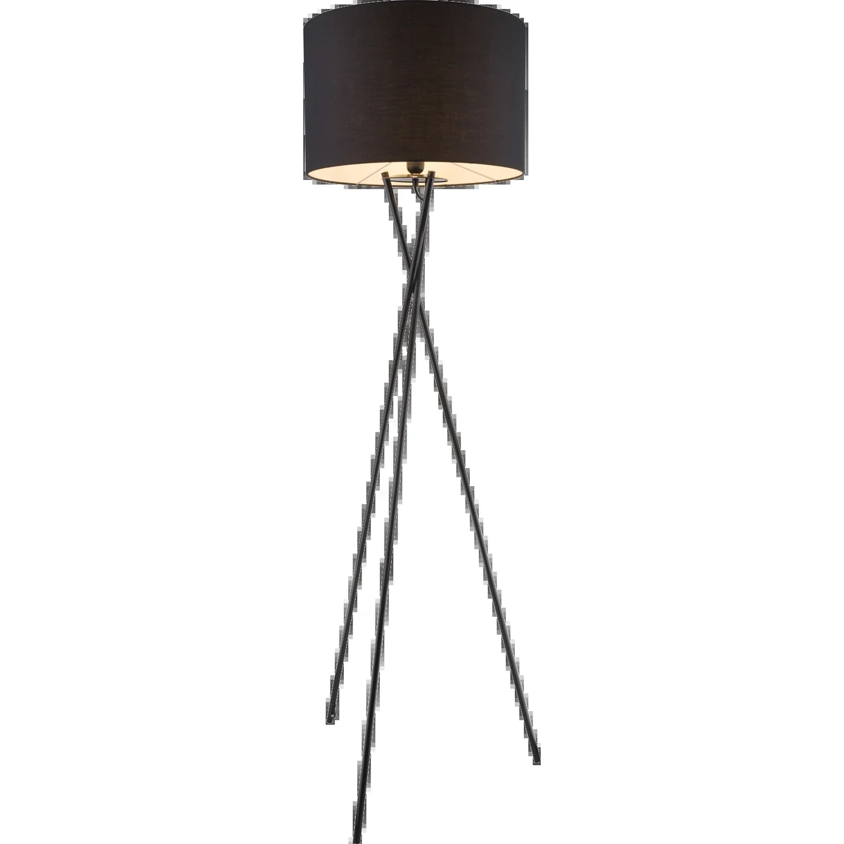 Lumideco Gustav 24686 Floor Lamp Metal Black Textile Max 60W