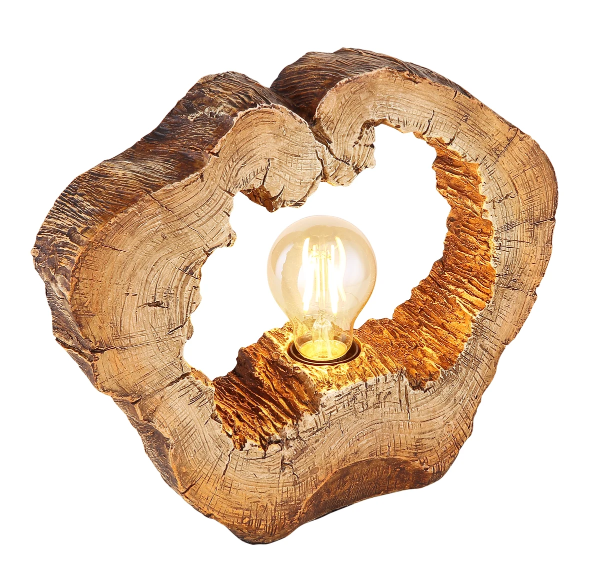 Lumideco Vinzenz 22516 Table Light Plastic Wood Look 1xe27 Lamp Max 60W