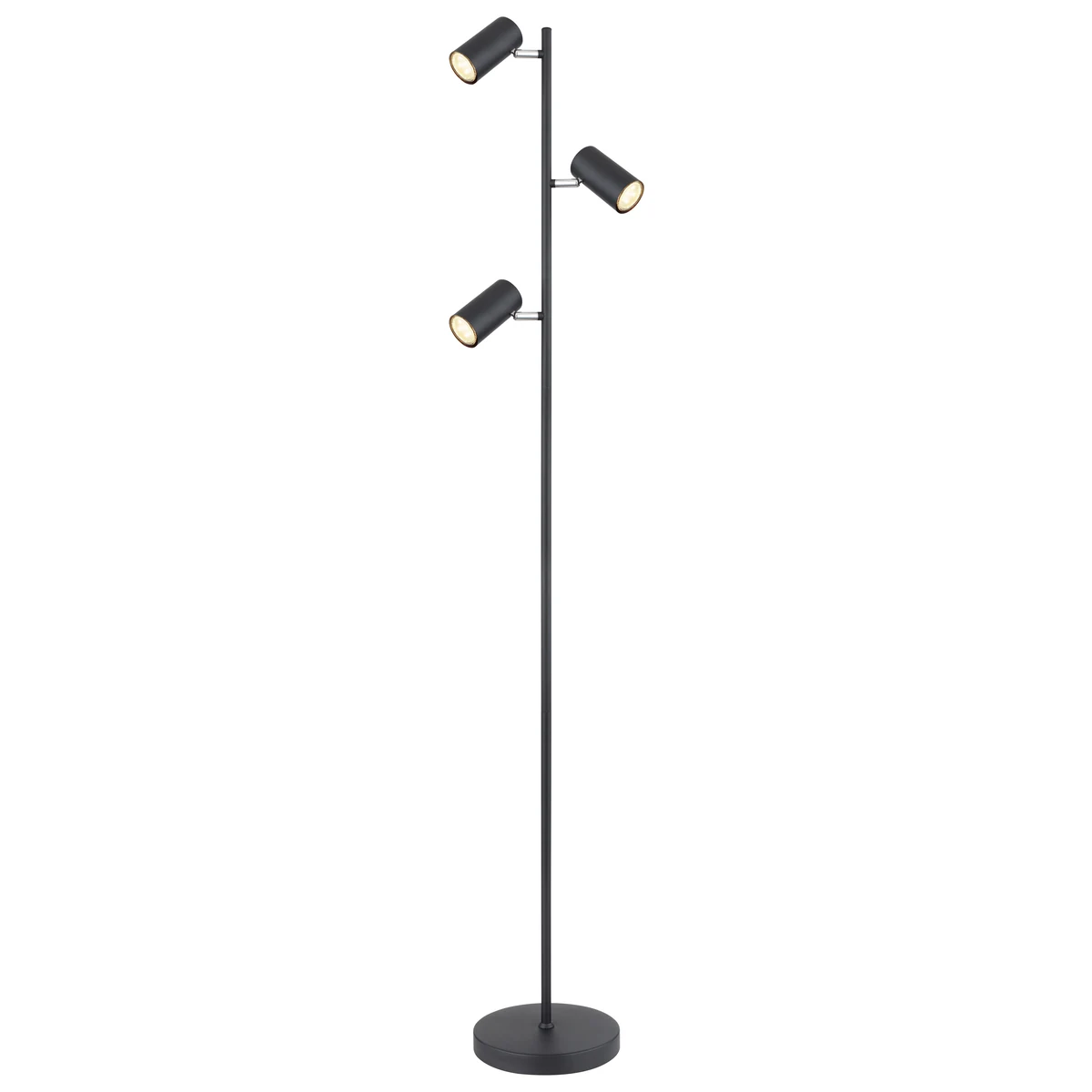 Lumideco 57910sb Floor Light Metal Black Matt 3xgu10 LED GU10 Spot Max 60W