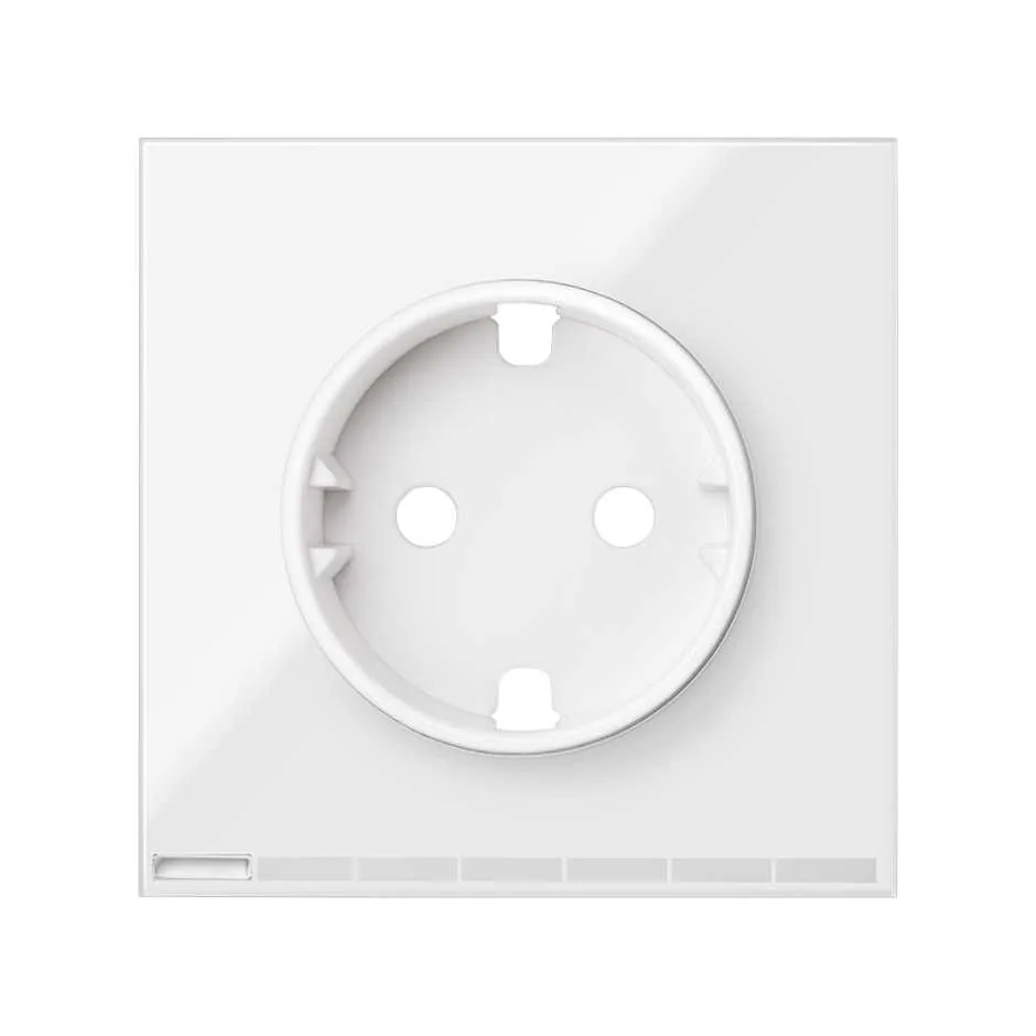 Simon iO cover for German socket outlet gloss white Simon 100
