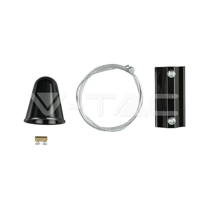 V-Tac Hanging Track Light Kit 1M/4Line Black