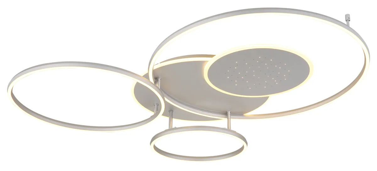 Globo JOHNSON ceiling light - metal silver colored - aluminium silver colored brushed