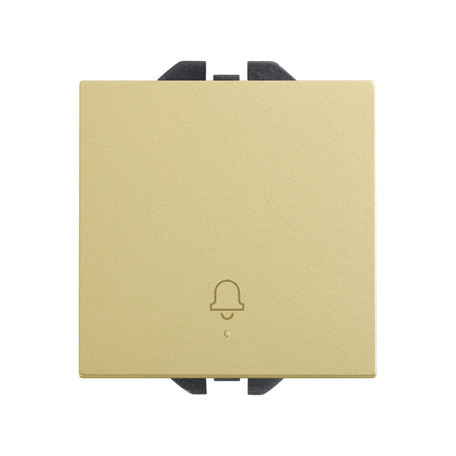 Simon Push-button switch with bell symbol 10A 230V~ and fast terminal connection system bronze Simon 270