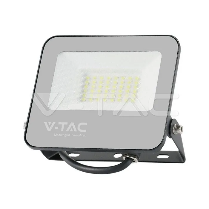 V-Tac 30W Floodlight RGB+White Frosted Glass Black Body with Contrоller IP65