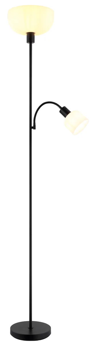 Globo HINTON Floor lamp - metal black matt - plastic opal