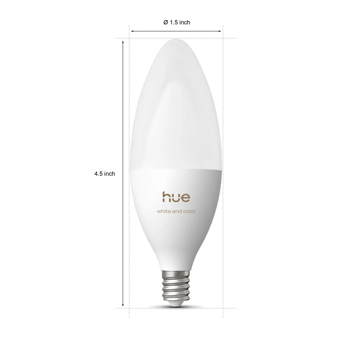 Signify B39 E12 White and color LED candelabra bulb
