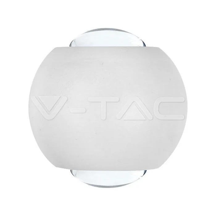 V-Tac 2W LED Wall Light Up & Down 4000K White Body IP54