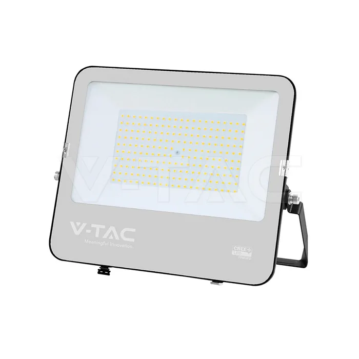V-Tac 150W LED Floodlight CREE CHIP Black Body Grey Glass 6500K 135lm/W