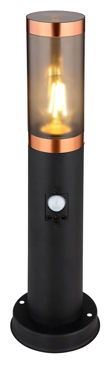 Globo BOSTON Outdoor Light - stainless steel black - plastic smoke colored