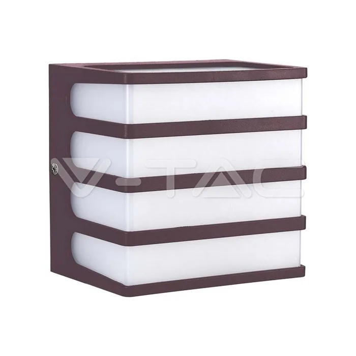 V-Tac 8W LED Wall Light Brown Body IP65 4000K