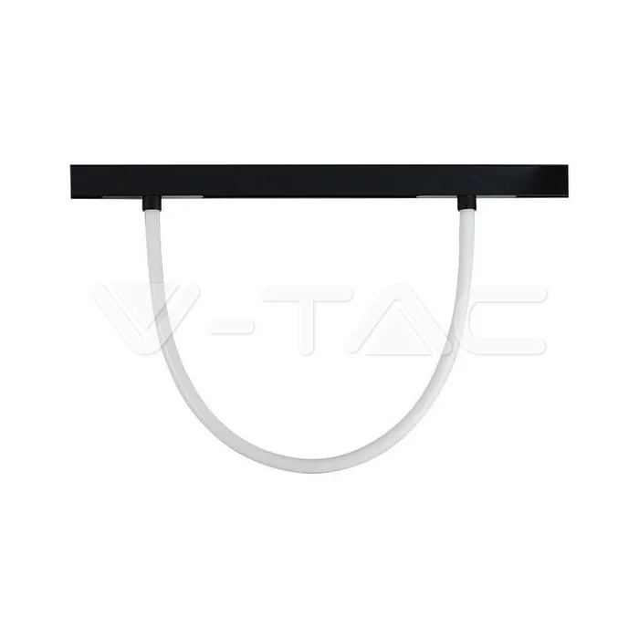 V-Tac 12W LED Magnetic Track Light Flexible Tube 1M CCT: 4000K Dimmable Black Body