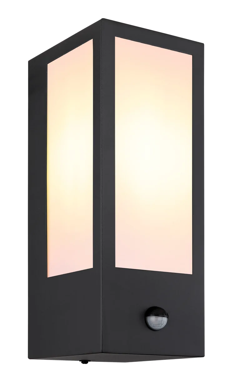 Globo GUNDULA Outdoor Light - metal black matt - polycarbonate opal