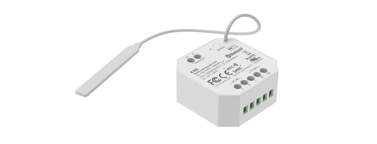 LTECH Push-Relay Bluetooth5.2 dual-relay Switch Module KBS