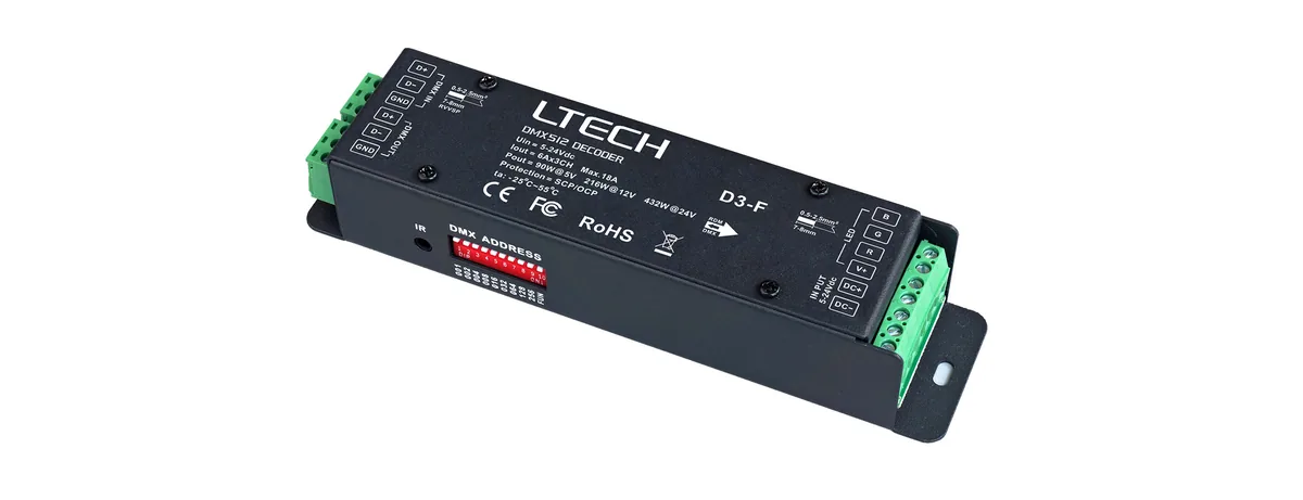 LTECH DMX/RDM CV 3CH Decoder D3-F
