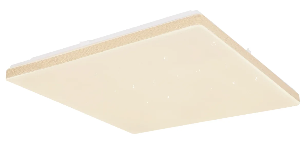 Globo ULLY ceiling light - metal white - plastic wood look