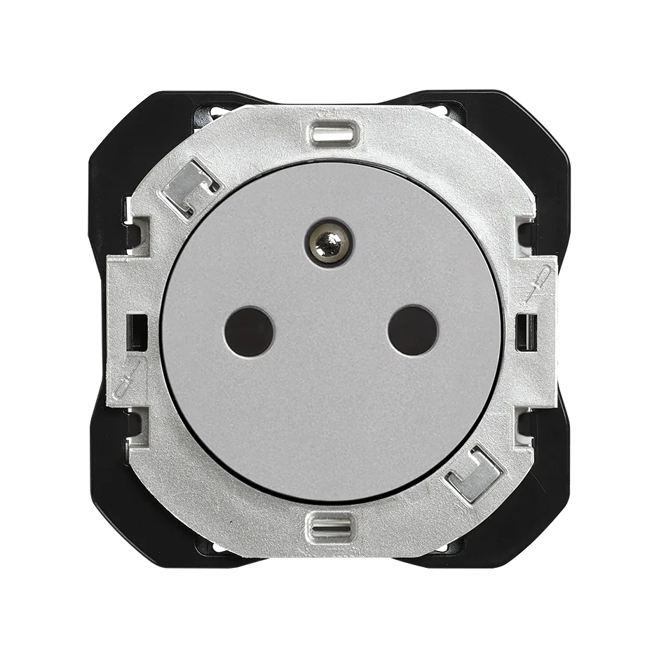 Simon 2P+T socket outlet CLEAN 16A 250V~ screw connection aluminium Simon 270