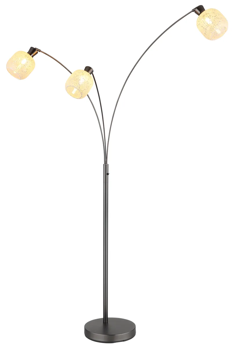 Globo BROKANA Floor lamp - metal gunmetal matt - glass