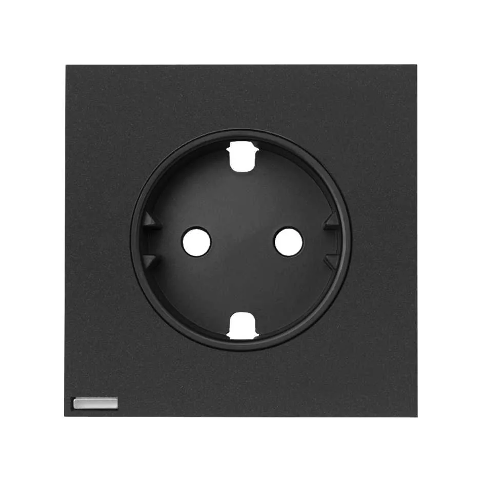 Simon iO cover for German socket outlet matt black Simon 100