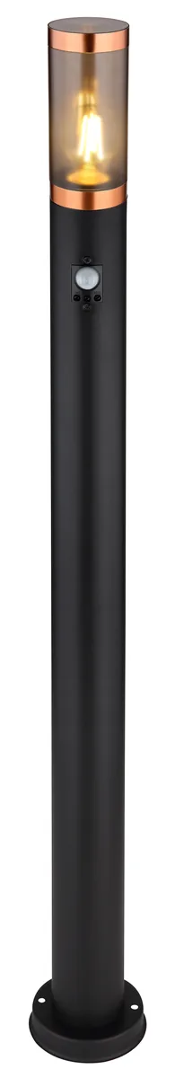 Globo BOSTON Outdoor Light - stainless steel black - plastic smoke colored