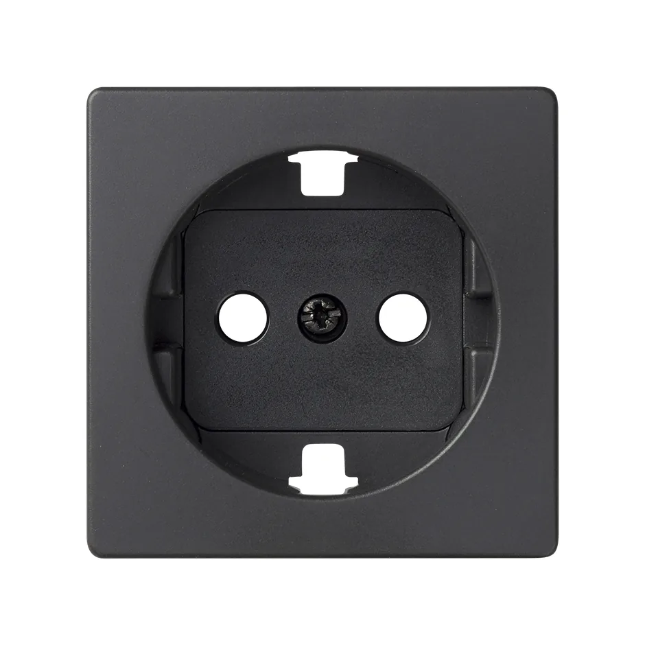 Simon Cover with safety device for German socket outlet graphite Simon 82