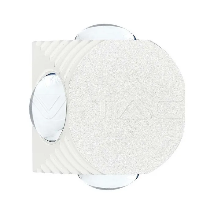 V-Tac 4W LED Wall Light 4 Sides 4000K White Body IP54