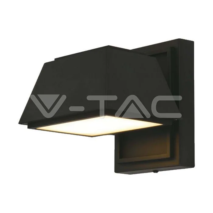 V-Tac 14W LED Outdoor Wall Light (L16*W16.5*H16.4mm) 4000K Black Body IP65