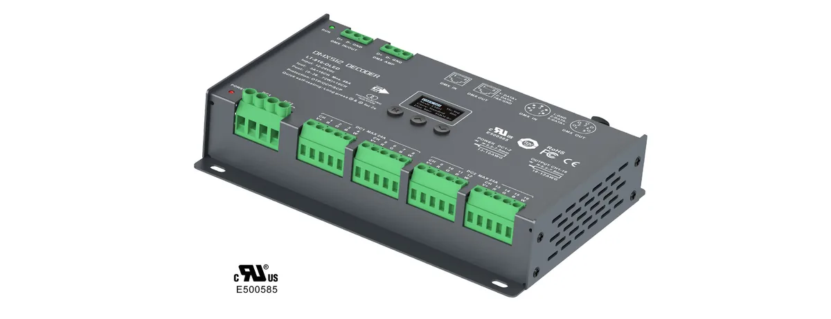 LTECH 16CH CV DMX Decoder LT-916-OLED