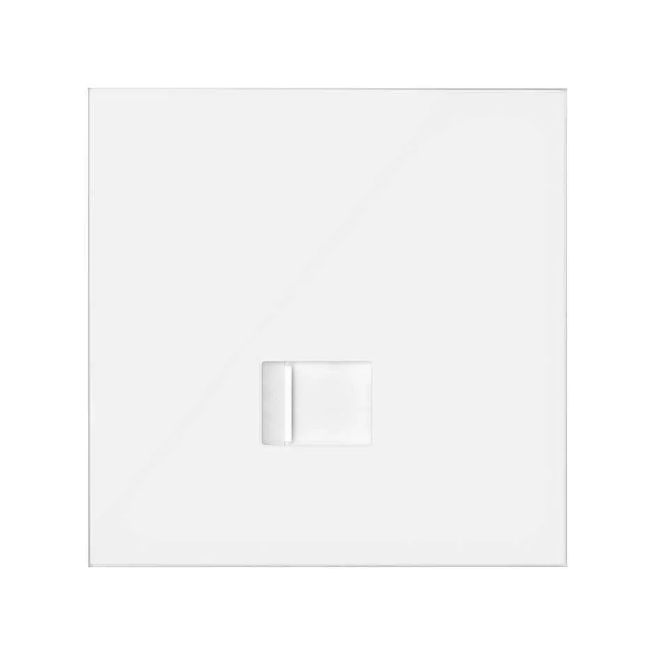 Simon Front face kit for 1 element with 1 computer connector RJ45 category 6 UTP with matt white adapter Simon 100