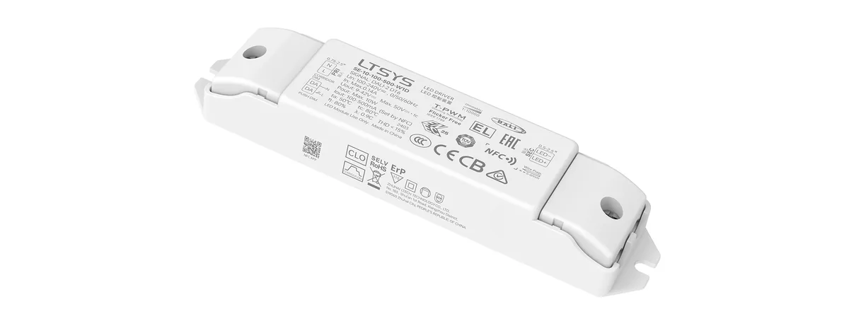 LTECH 10W 100-500mA NFC CC DALI-2 DT6 LED driver SE-10-100-500-W1D